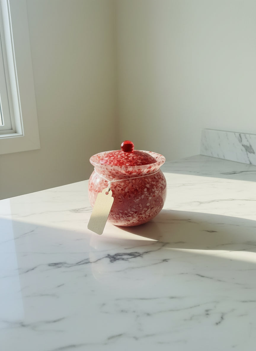 Small "Peppermint" Jar w/ Lid - Clear