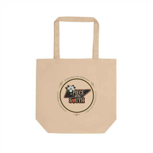Piece of the South Eco Tote Bag — Southern Floral Canvas Market Tote