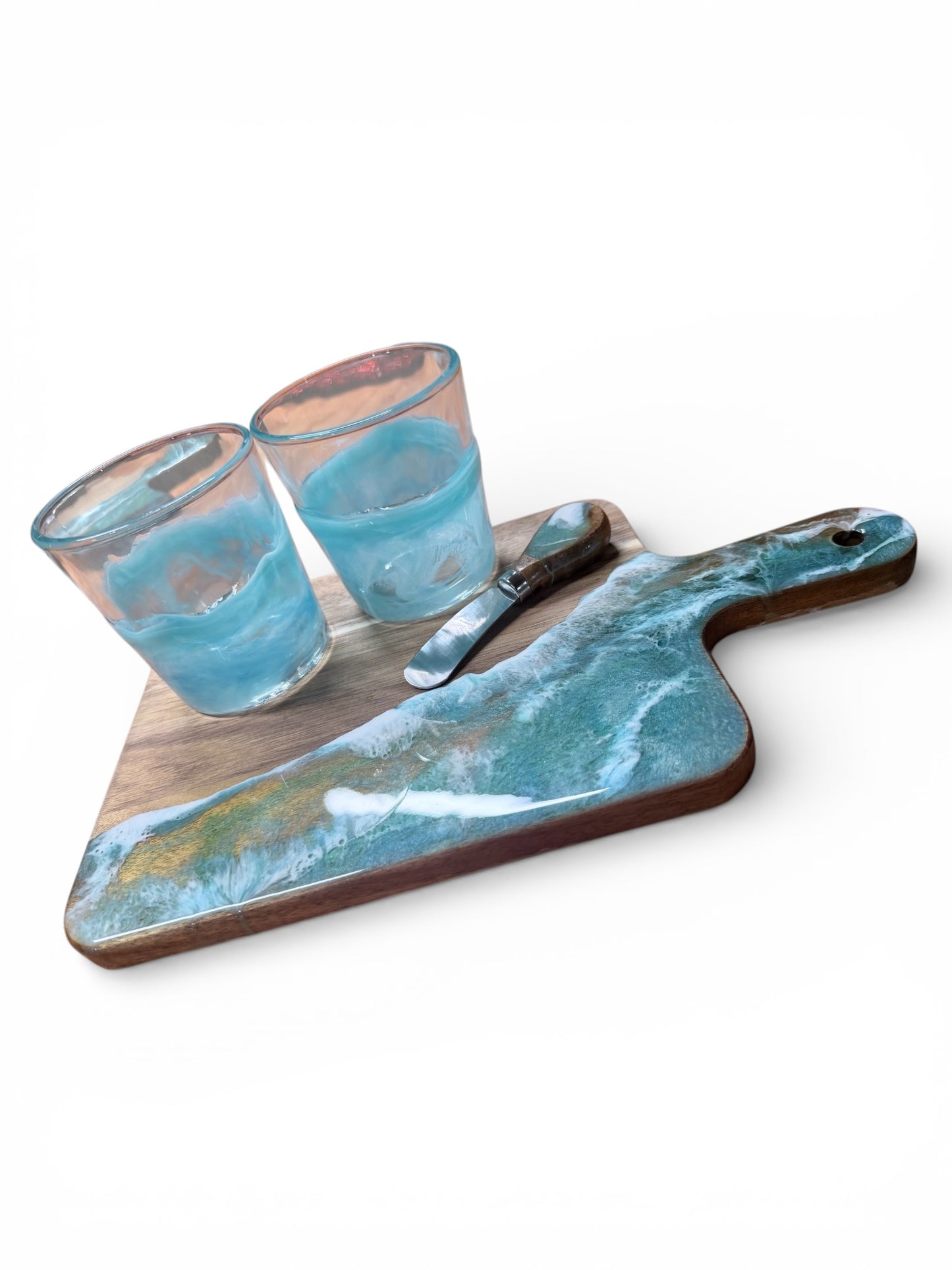 "Ocean" Bourbon Glasses - set of 2