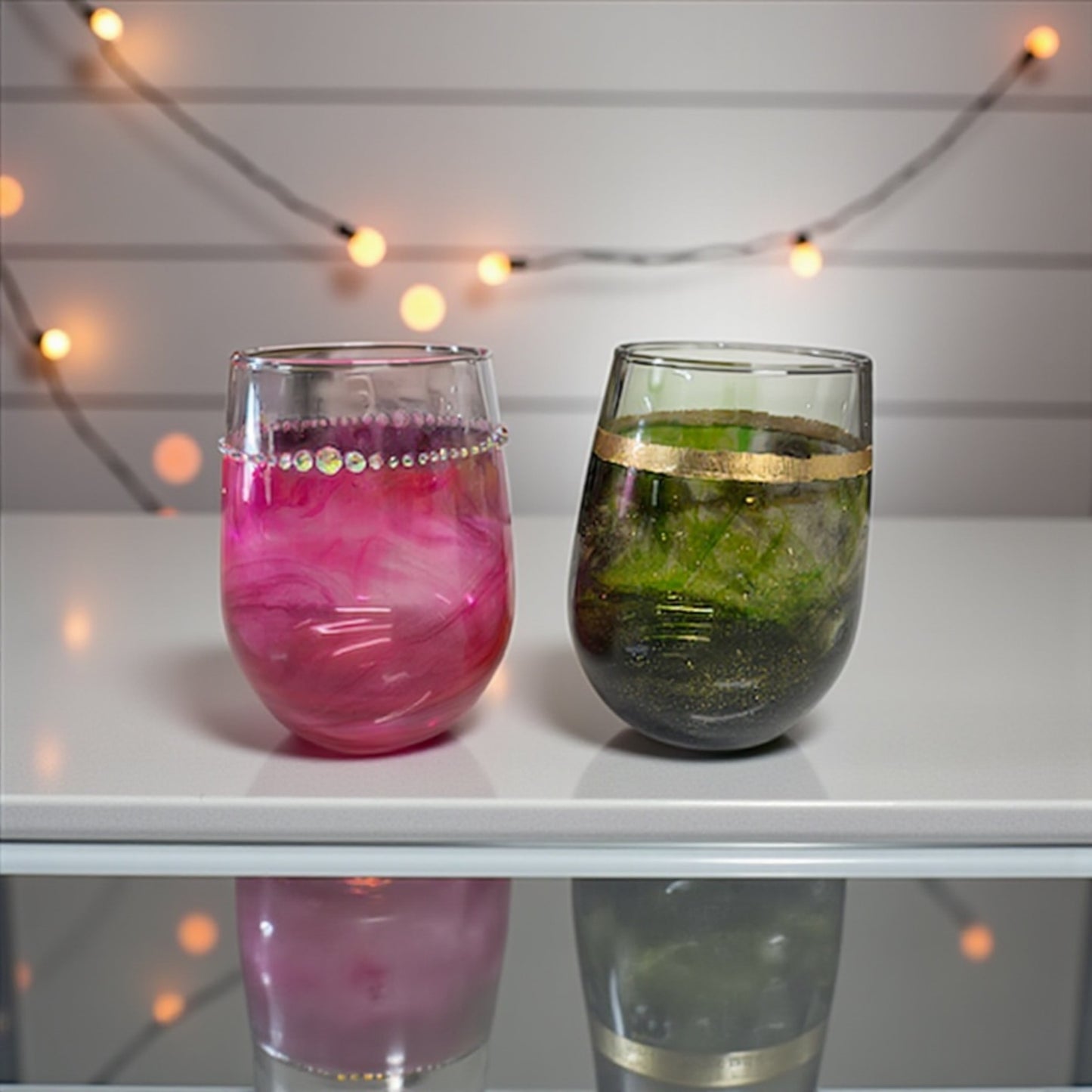 "Wicked" Stemless Wine Glasses - set of two