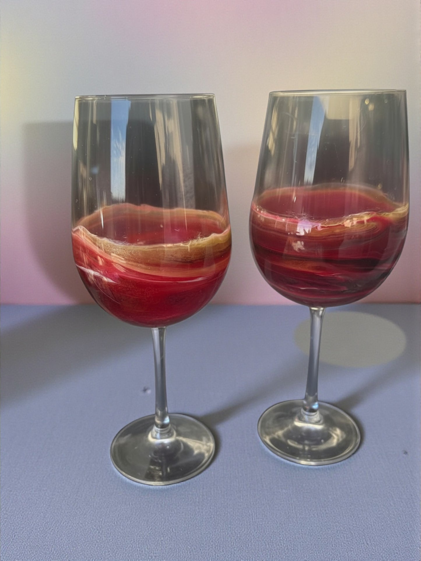 "Fire" Wine Glasses - set of two