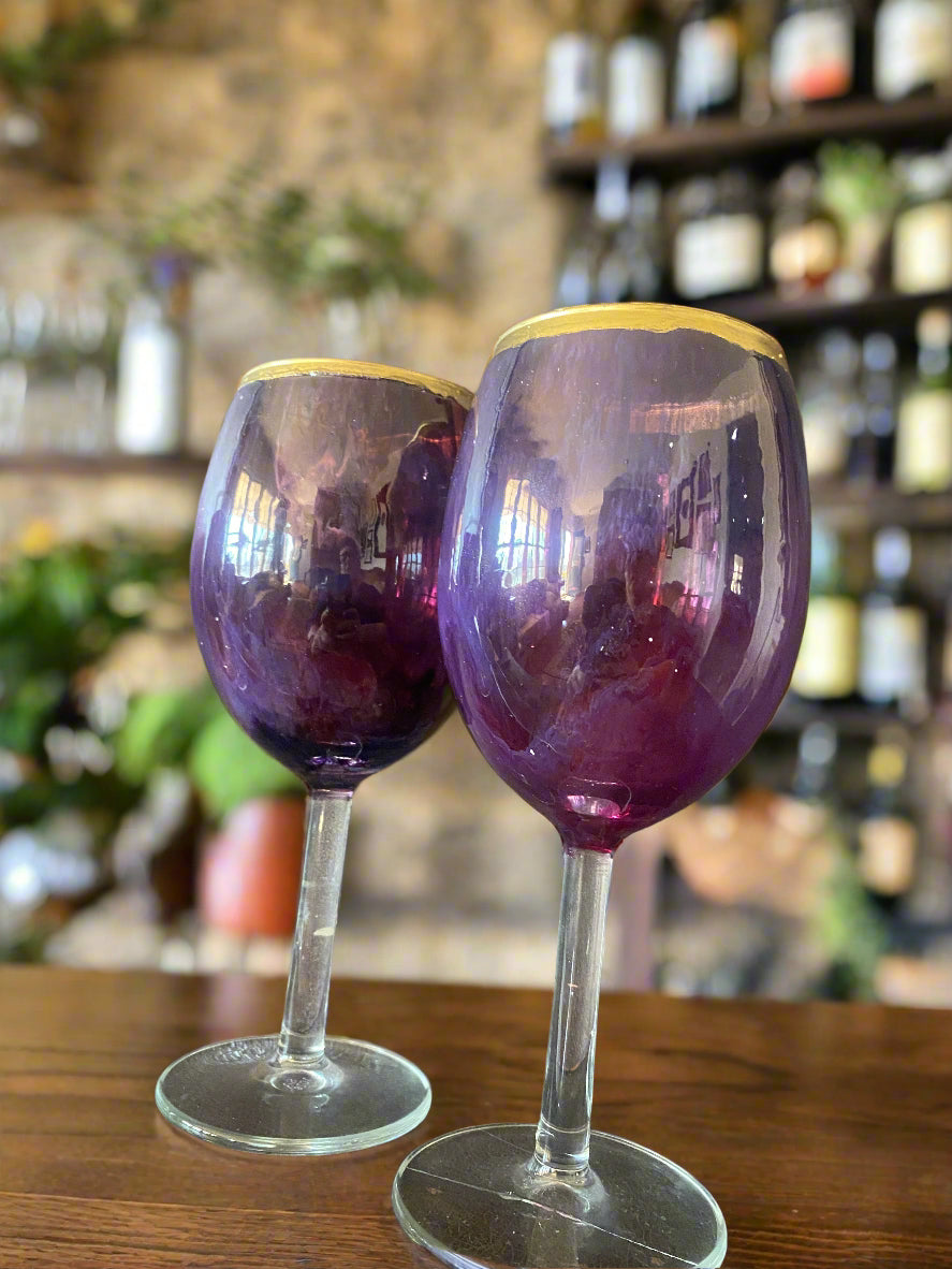 "Stained Glass" Wine Glasses