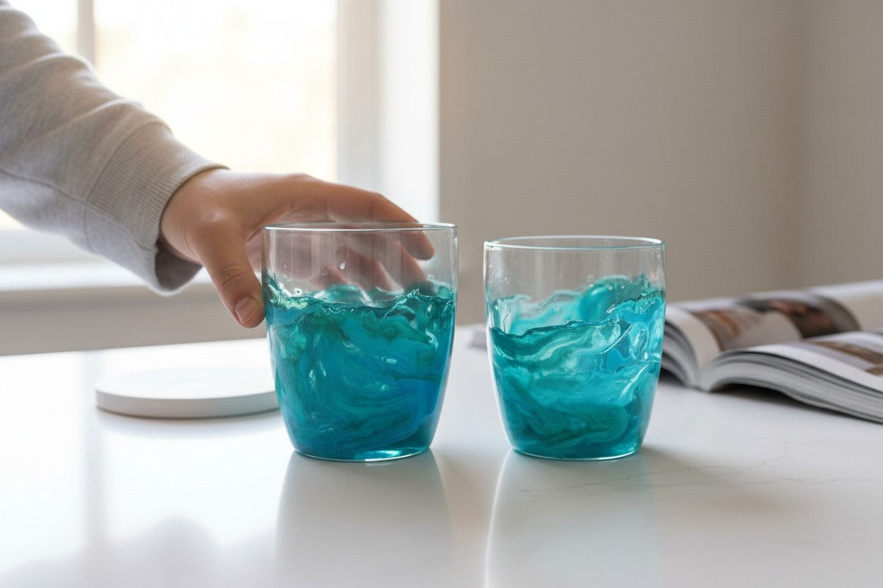 "Ocean" Bourbon Glasses - set of 2