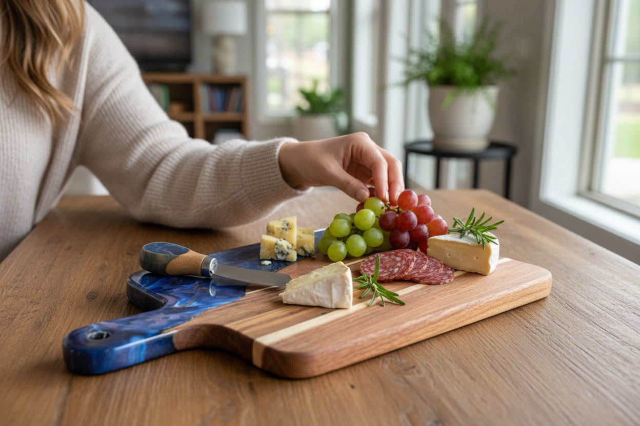 "Galaxy" Charcuterie Board and Knife Set
