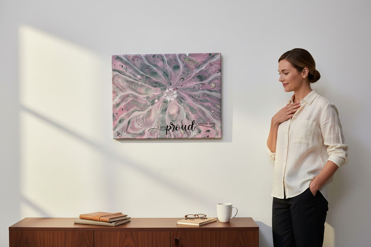 "I am Proud of who I am today" painting