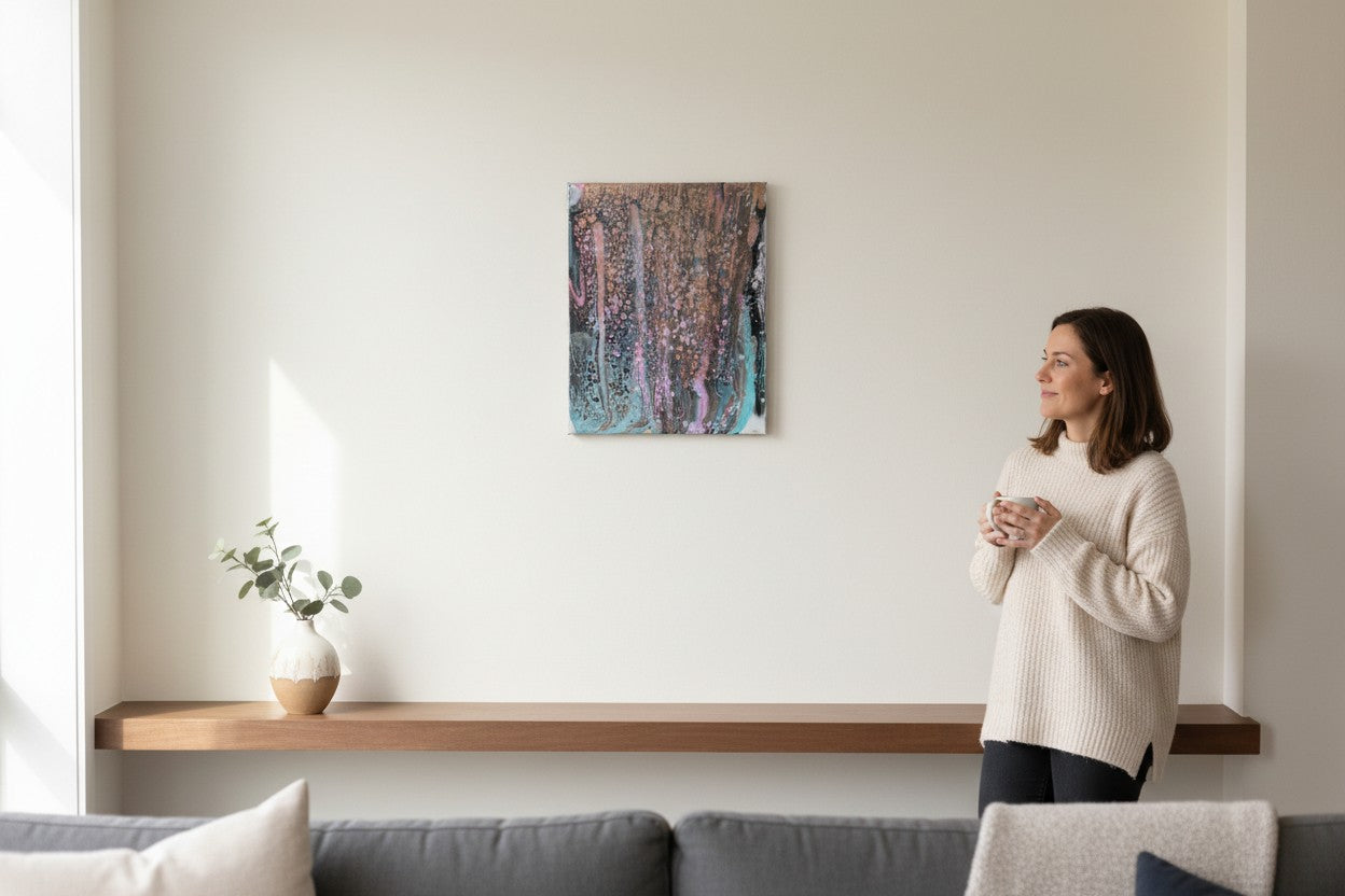 'Rainbow Waterfall' painting