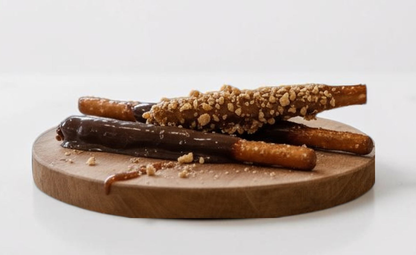 Caramel Chocolate Pretzel Rods