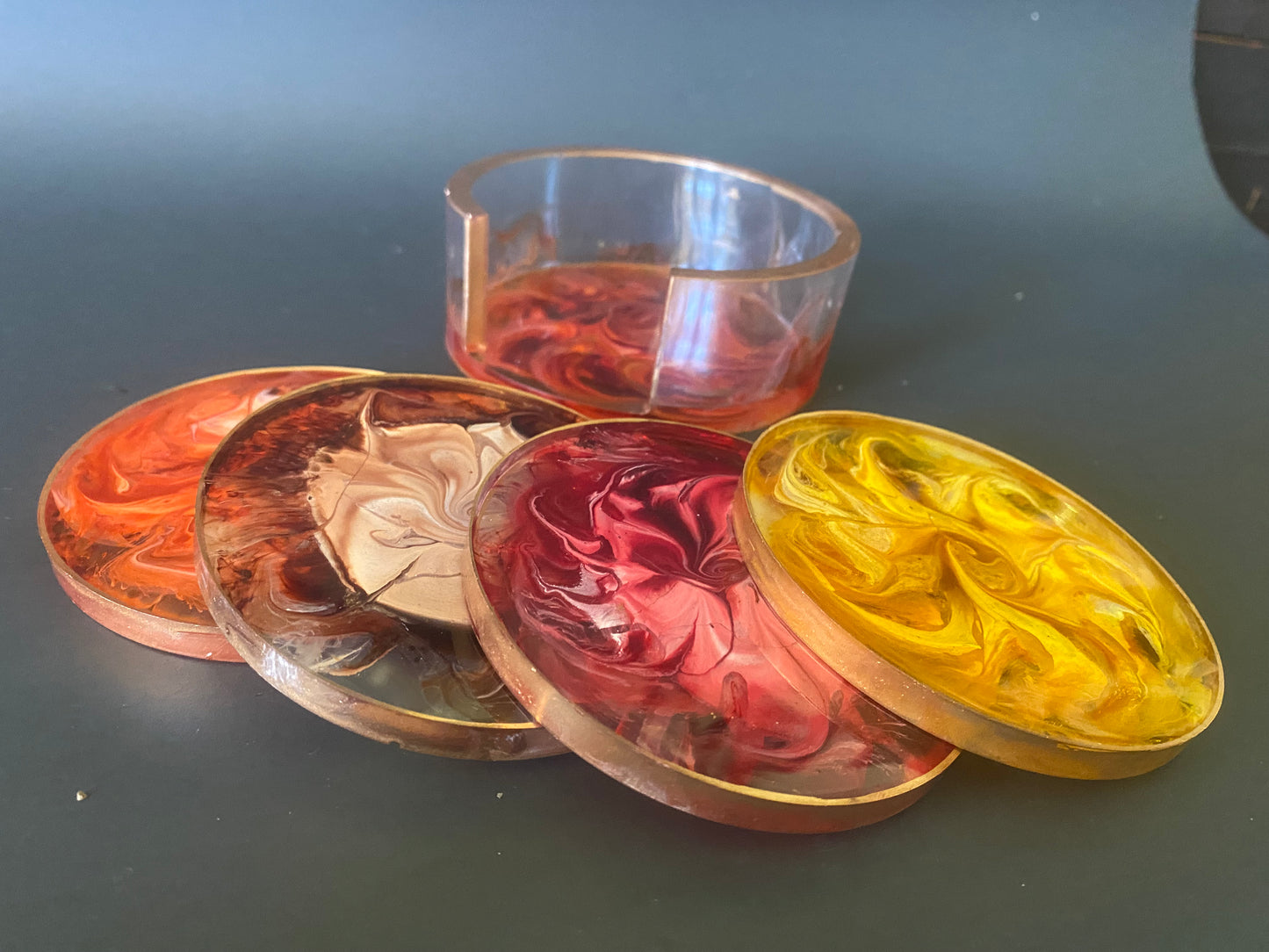 Fall Colors Coasters with Holder