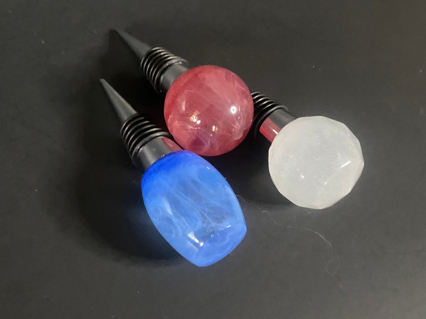 Translucent Geometric Wine Stoppers