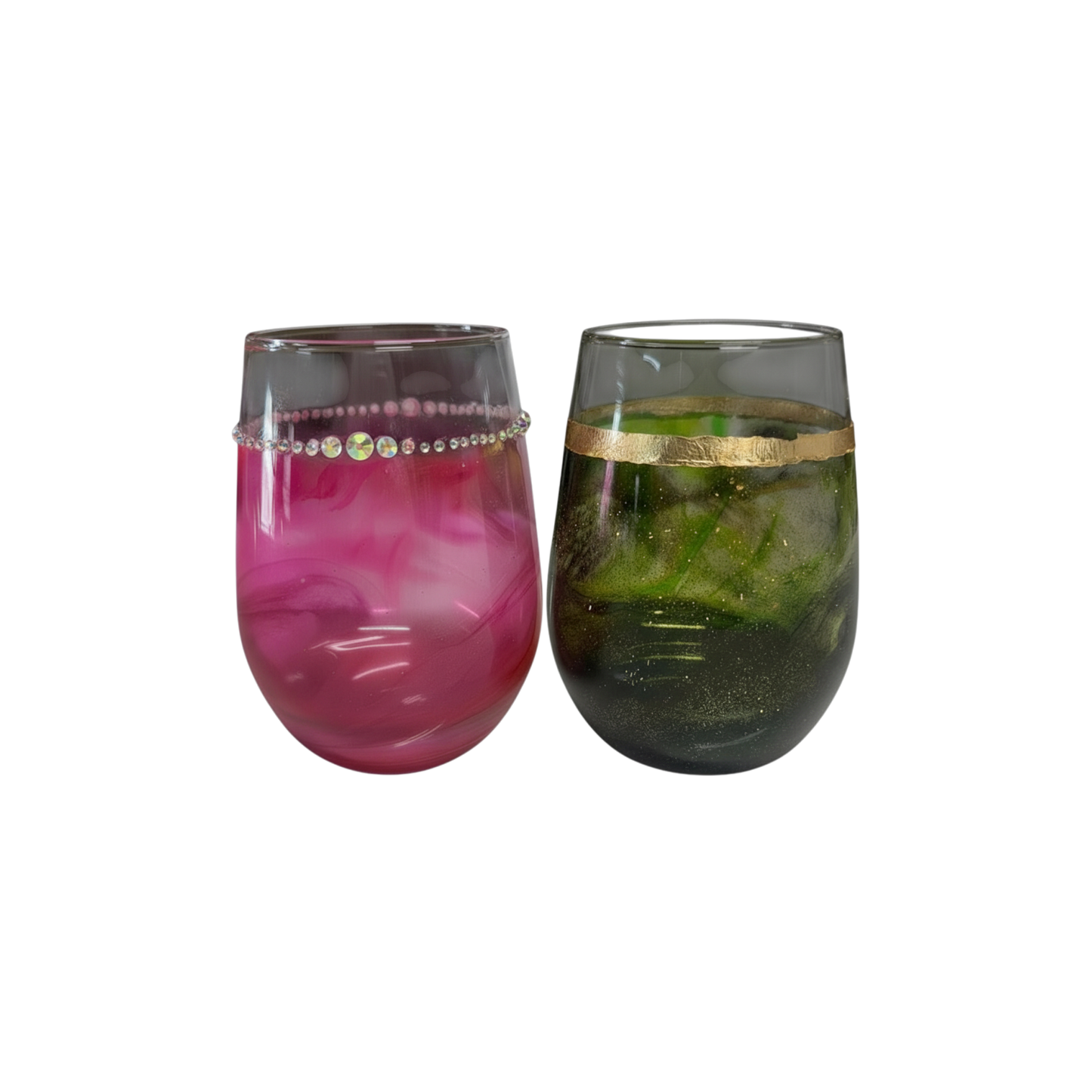 "Wicked" Stemless Wine Glasses - set of two