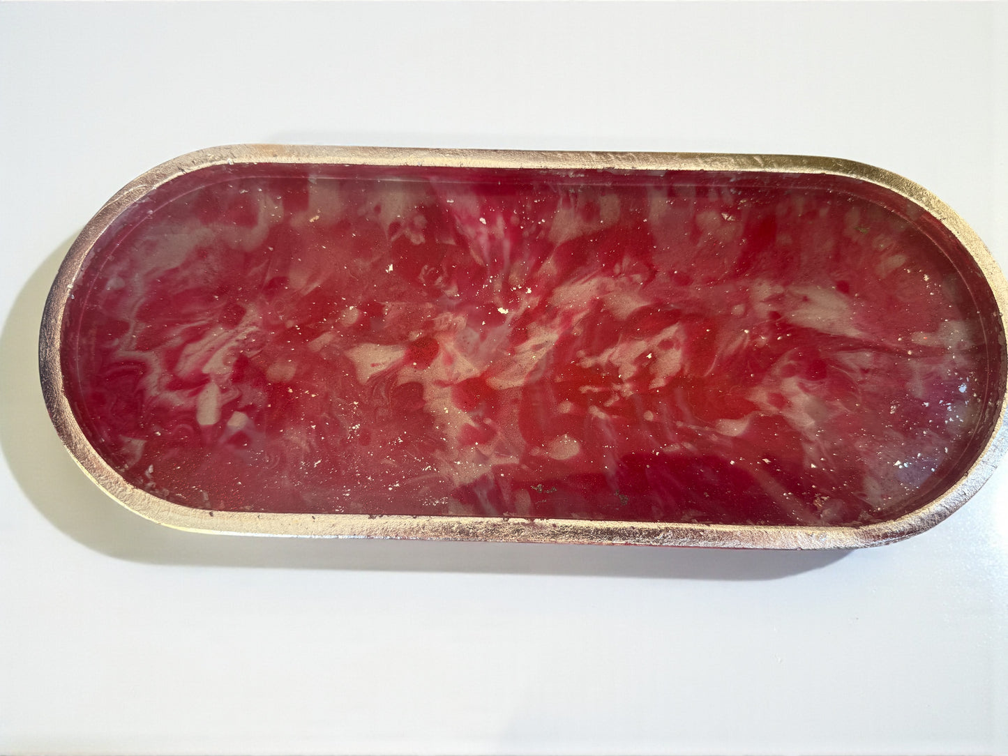 Large Oval Red/Black Tray