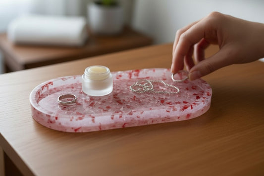 Small Oval "Peppermint" Tray